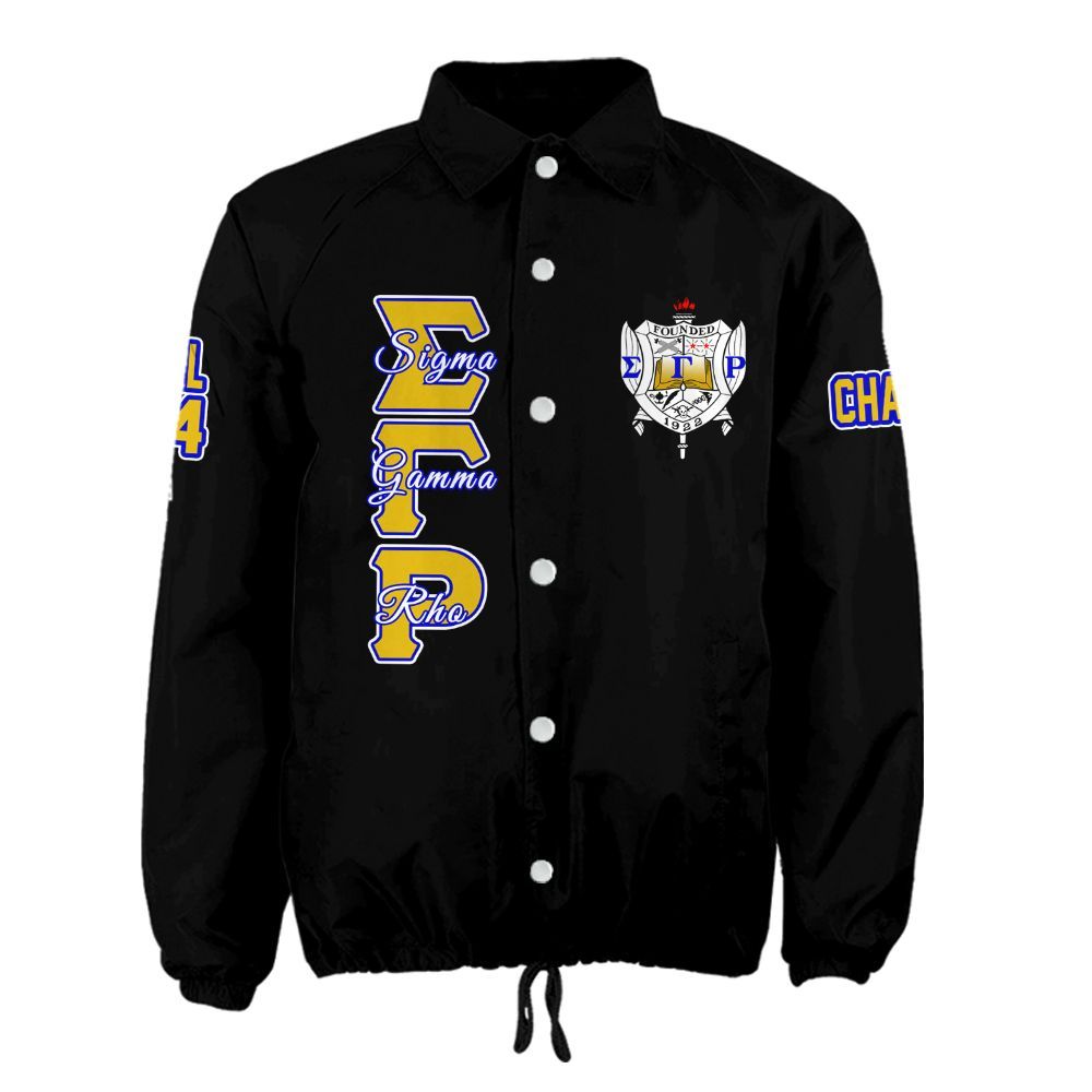 Ireishprint Sigma Gamma Rho Custom Line Crossing Jacket, Personalized Black Jacket Since 1922 Sorority Crossing Jacket