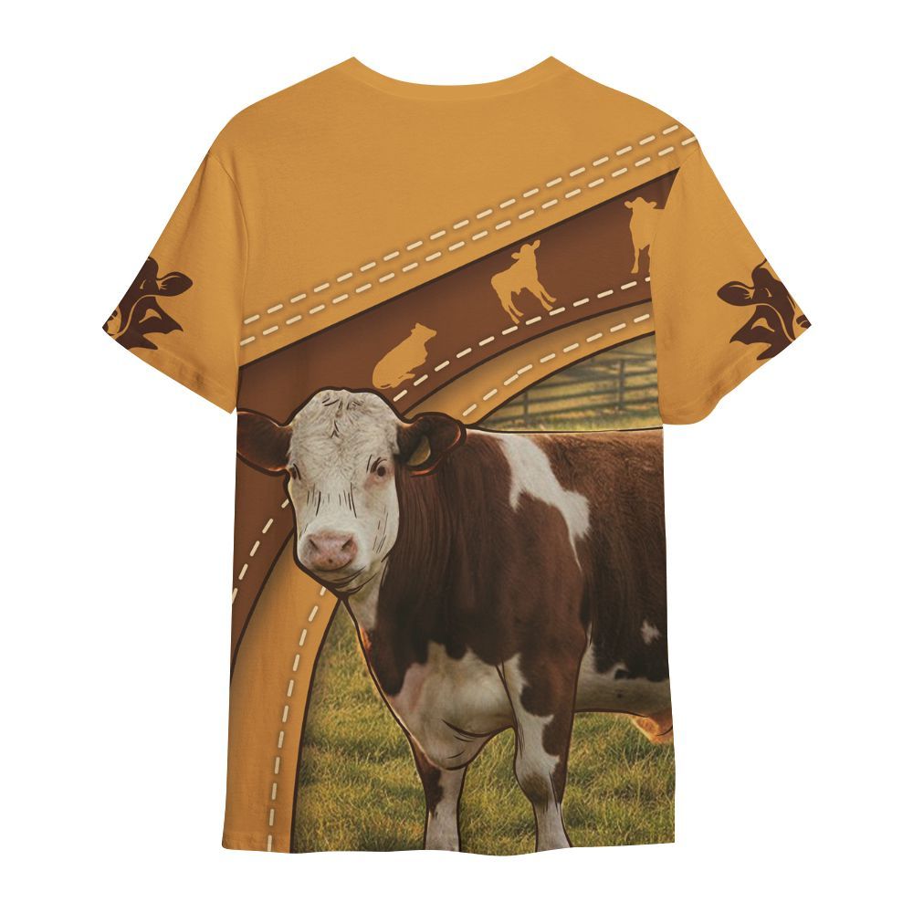 Amare Box Farm Shirt, Country Cow On The Dairy Farm, Cute Farm Cow, Unisex Gift Shirt For Farmer All Over Print Unisex Shirt