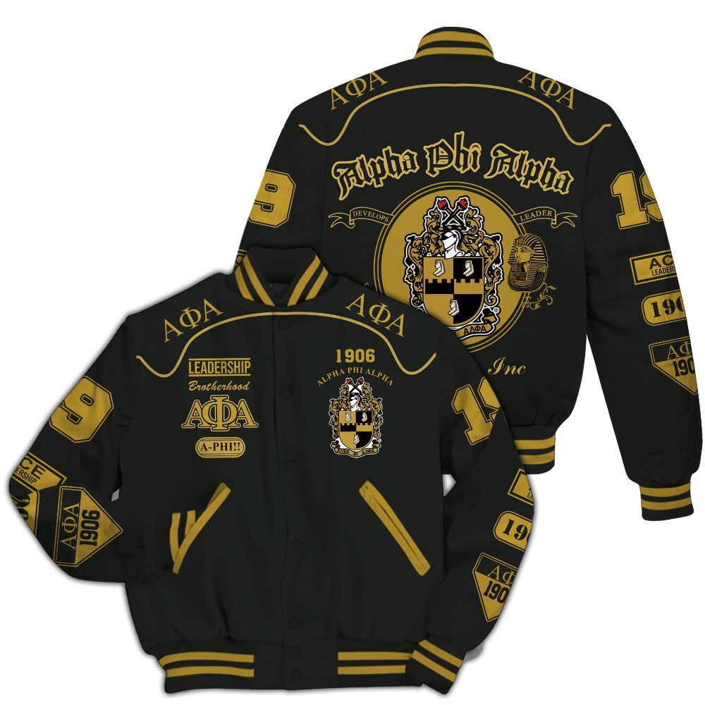 Ireishprint ΑΦΑ Varsity Jacket, Leadership Fraternal Bond ΑΦΑ 1906 Fraternity Jacket