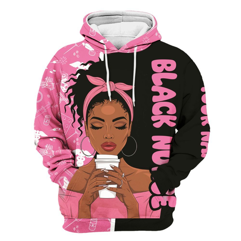 Amare Box Black Nurse Shirt, Black Nurse Coffee, Custom Name Shirt, Nurse Stuff, Black Nurse Clipart, Gift For Black Nurse Unisex Hoodie