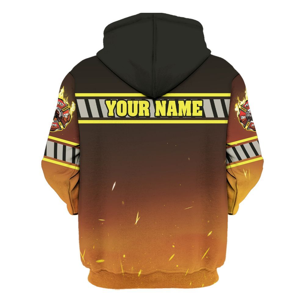 Amare Box Firefighter Shirt, Fireman In Fire, Military Firefighter, Unisex Firefighter Custom Name Gift Shirt For Fireman Unisex Hoodie