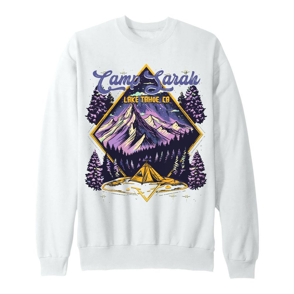 Amare Box Retro Camp Bachelorette Custom Name, Location Shirt, Star Sky Vintage Camping Bachelorette Lake Unisex Sweatshirt