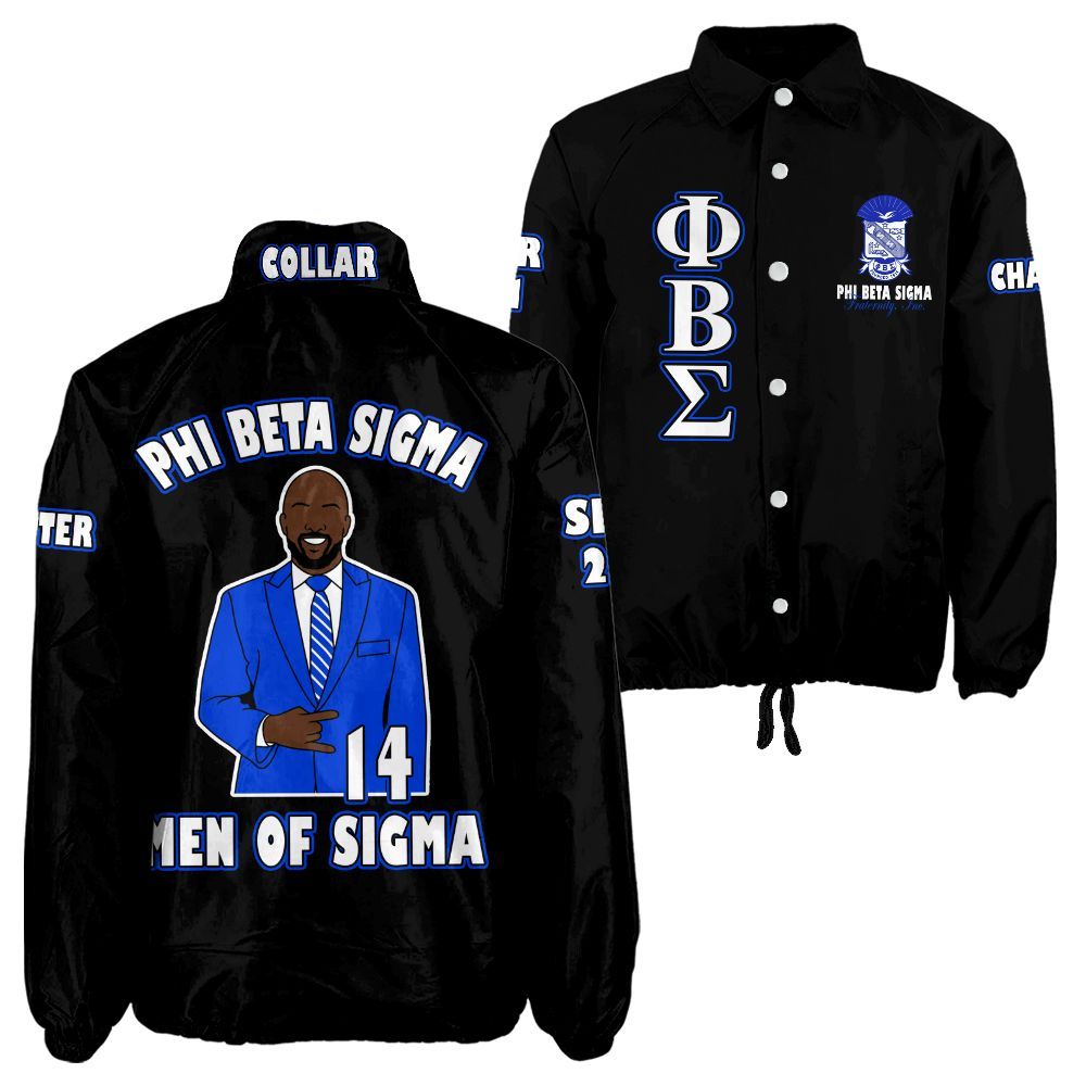 Ireishprint Phi Beta Sigma Custom Line Crossing Jacket, Personalized Black Jacket Phi Beta Sigma 1914 Fraternity Crossing Jacket