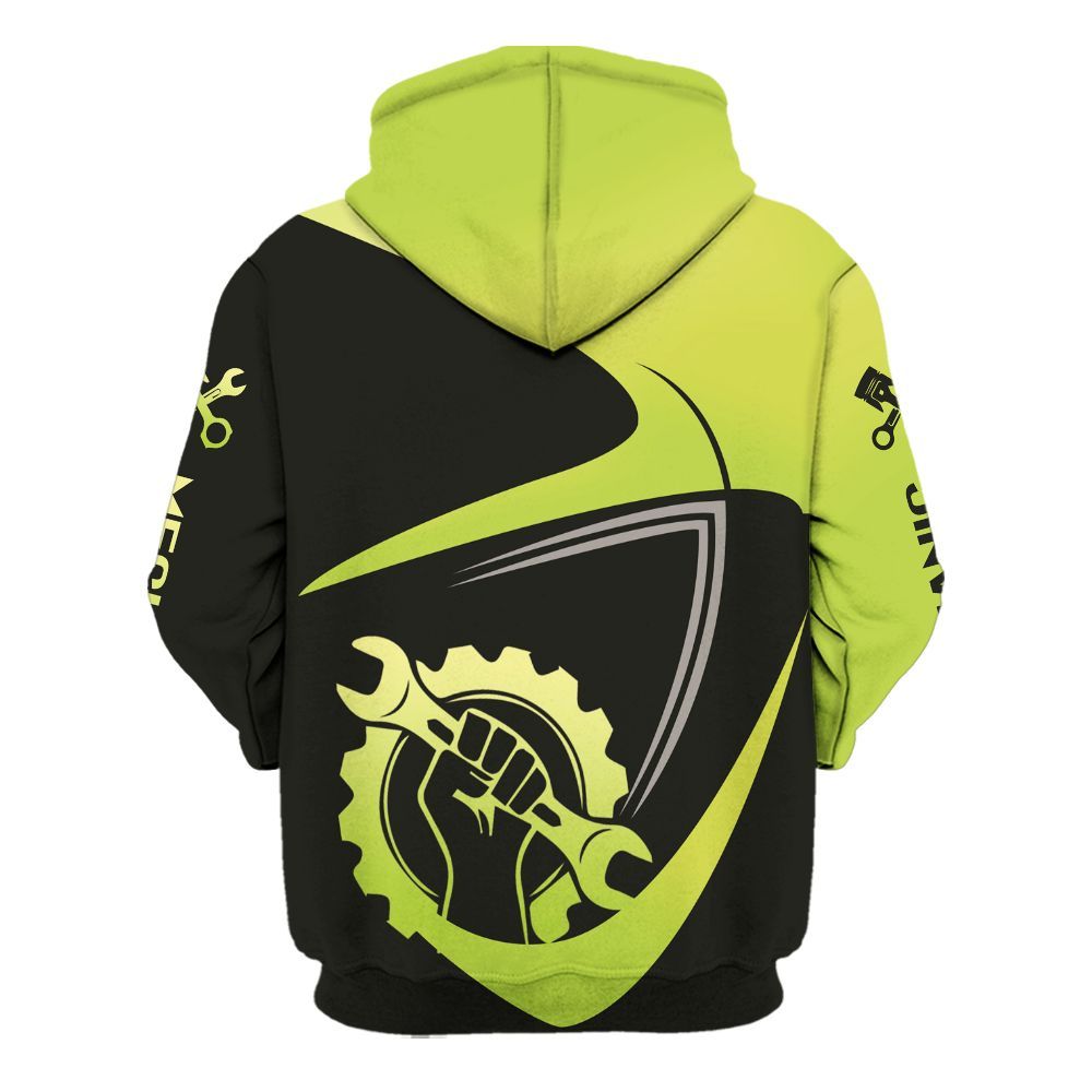 Amare Box Personalized Name All Over Printed Mechanic Shirt, Custom Name For Men And Women Unisex Hoodie