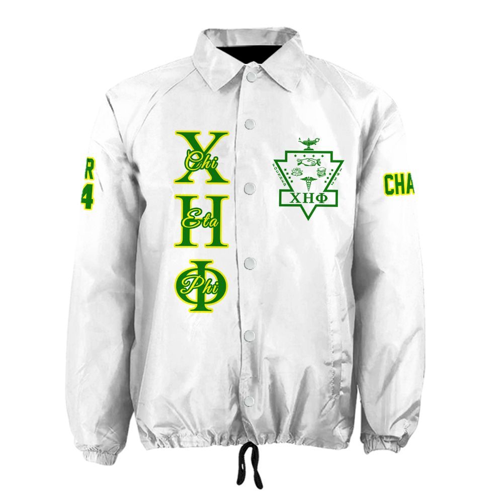 Ireishprint Chi Eta Phi Custom Line Crossing Jacket, Personalized White Line Jacket Chi Eta Phi Sorority Crossing Jacket