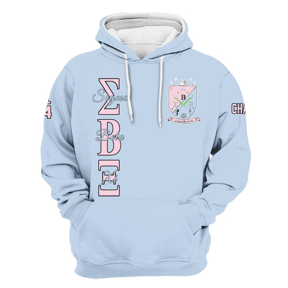 Ireishprint Sigma Beta Xi Custom Chapter Shirt, Personalized Blue Shirt Sigma Beta Xi Sorority Hoodie