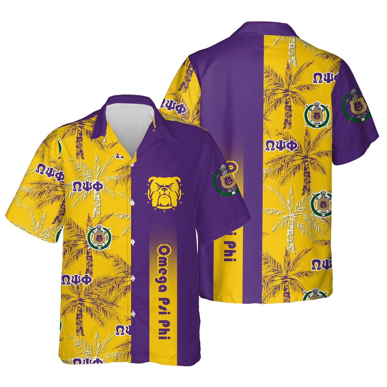 Ireishprint ΩΨΦ Hawaii Shirt, Palm Tree Hawaii Shirt ΩΨΦ Fraternity Hawaii Shirt