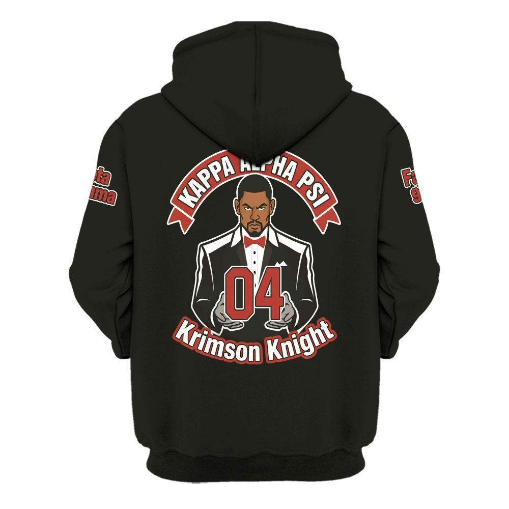 Ireishprint ΚΑΨ Custom Chapter Shirt, Personalized Black Kappa Suit Gentle Men 1911 Fraternity Hoodie