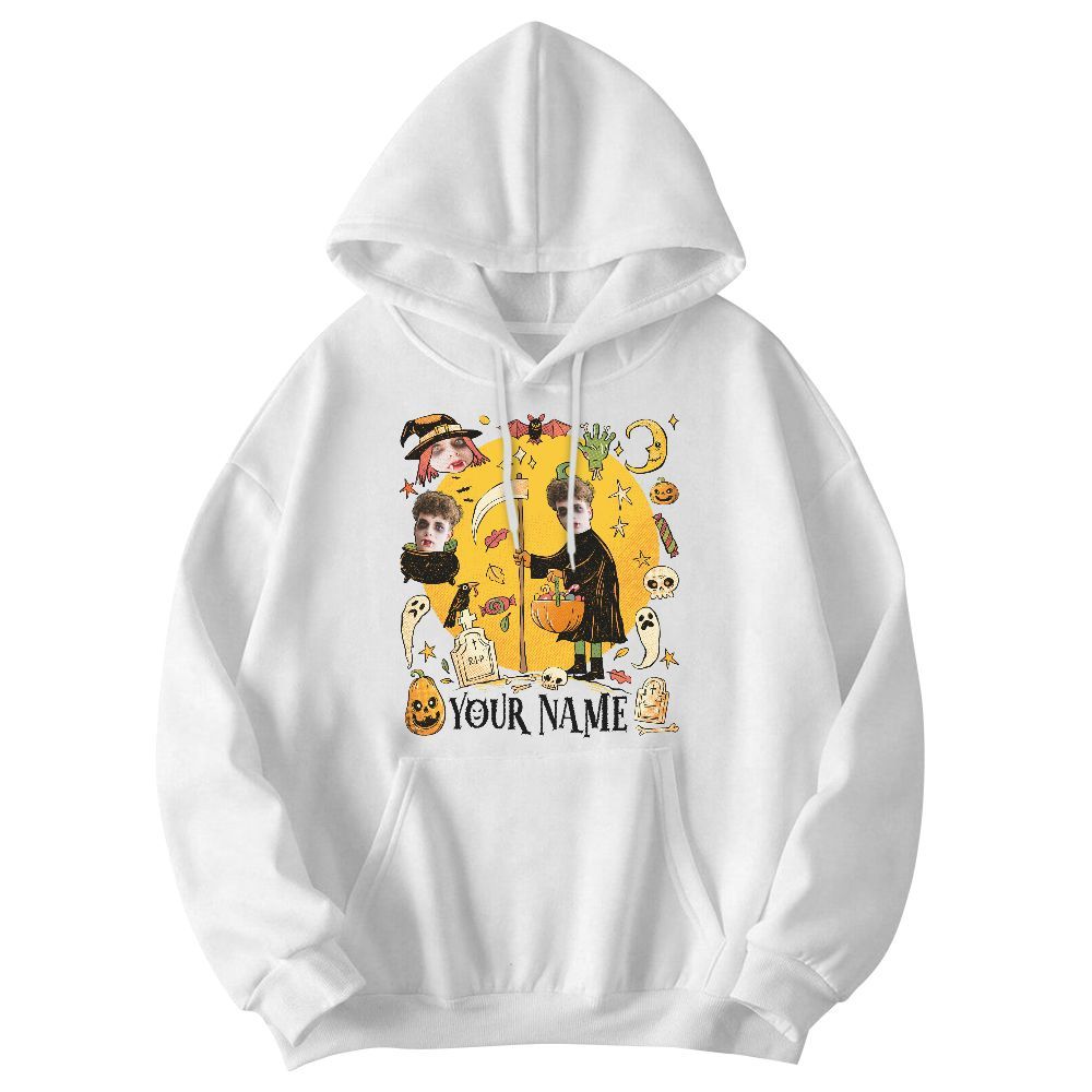 Amare Box Custom Your Own Halloween 90s Bootleg Custom Name, Face Shirt, Retro Vintage Halloween Art Unisex Hoodie