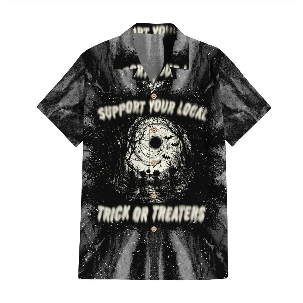 Amare Box Support Your Local Trick Or Treaters Tie Dye Shirt, Horror Halloween Gift Unisex Hawaii Shirt, Short