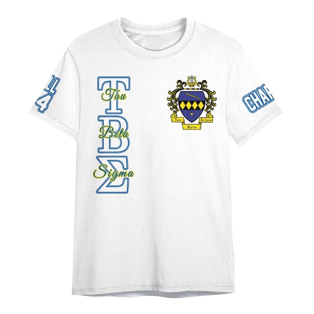 Ireishprint Tau Beta Sigma Custom Chapter Shirt, Personalized White Shirt Tau Beta Sigma Sorority Shirt