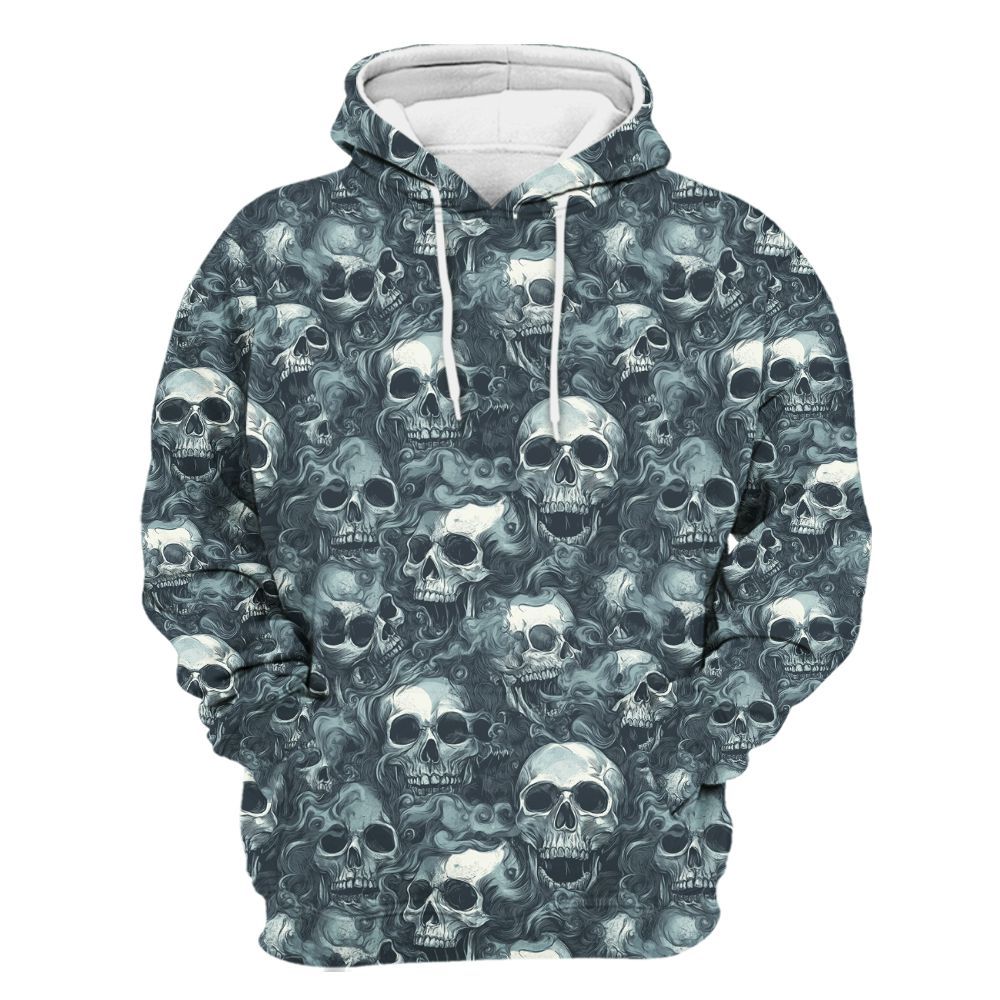 Amare Box Skulls Smoke Shirt, Horror Skeleton Halloween Gift Unisex Hoodie