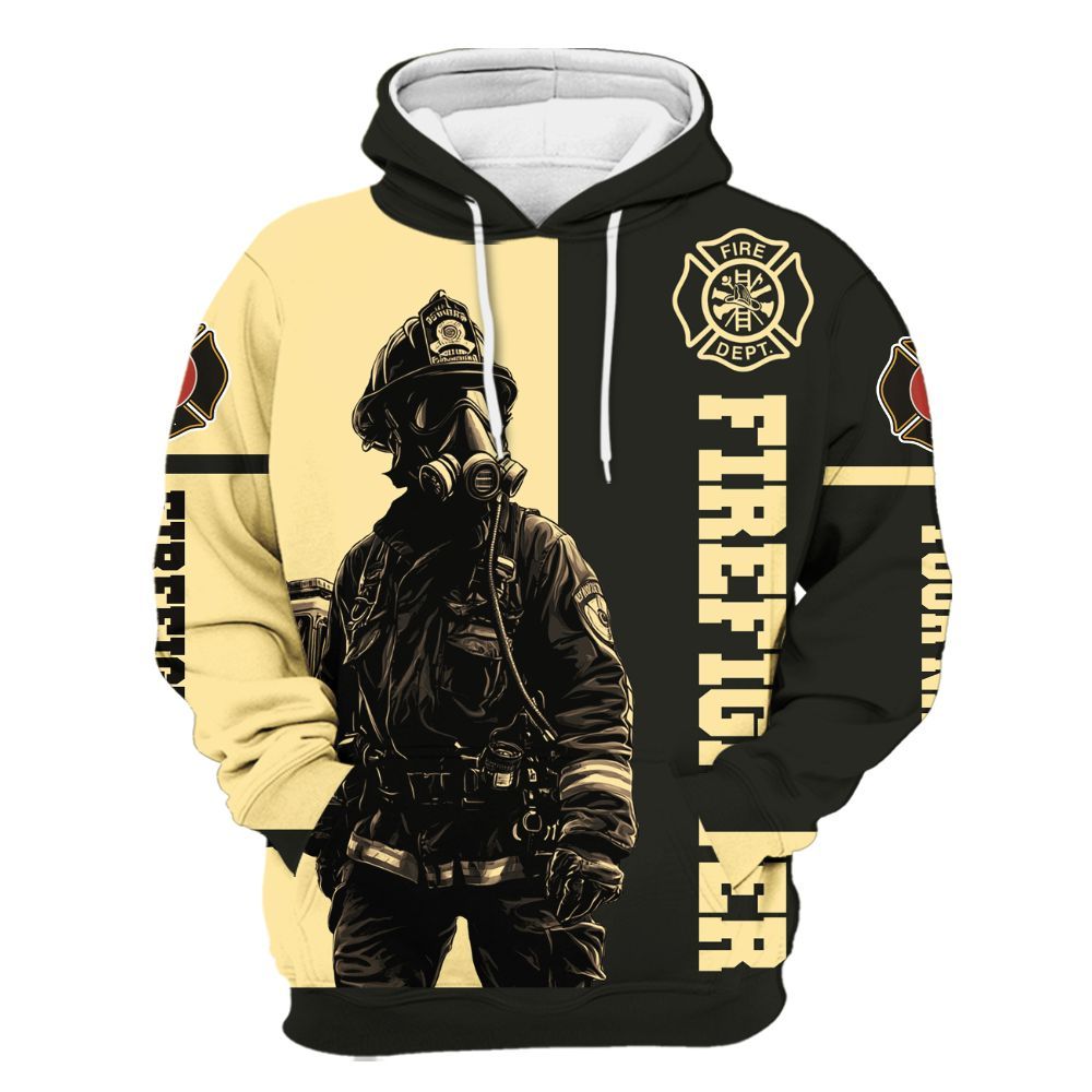 Amare Box Firefighter Shirt, Personalized Firefighter Man, Firefighter Logo, Unisex Firefighter Custom Name Gift Shirt For Firefighter Unisex Hoodie