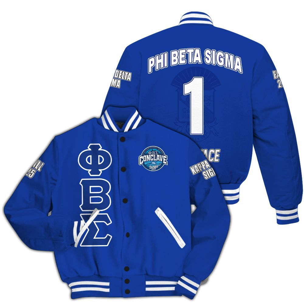 Ireishprint Phi Beta Sigma Custom Chapter Varsity Jacket, Personalized Conclave Phi Beta Sigma 1914 Fraternity Jacket