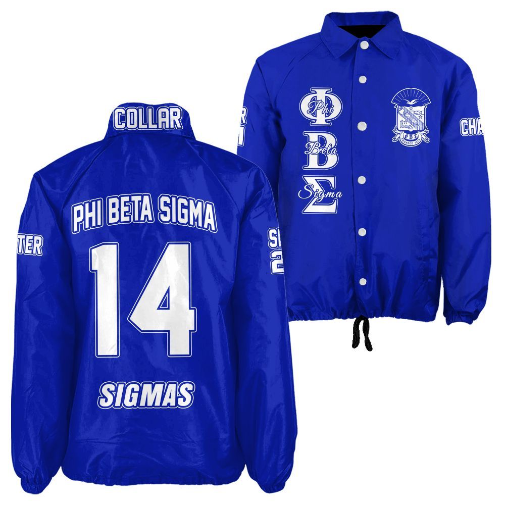 Ireishprint Phi Beta Sigma Custom Line Crossing Jacket, Personalized Blue Line Jacket Phi Beta Sigma Fraternity Crossing Jacket