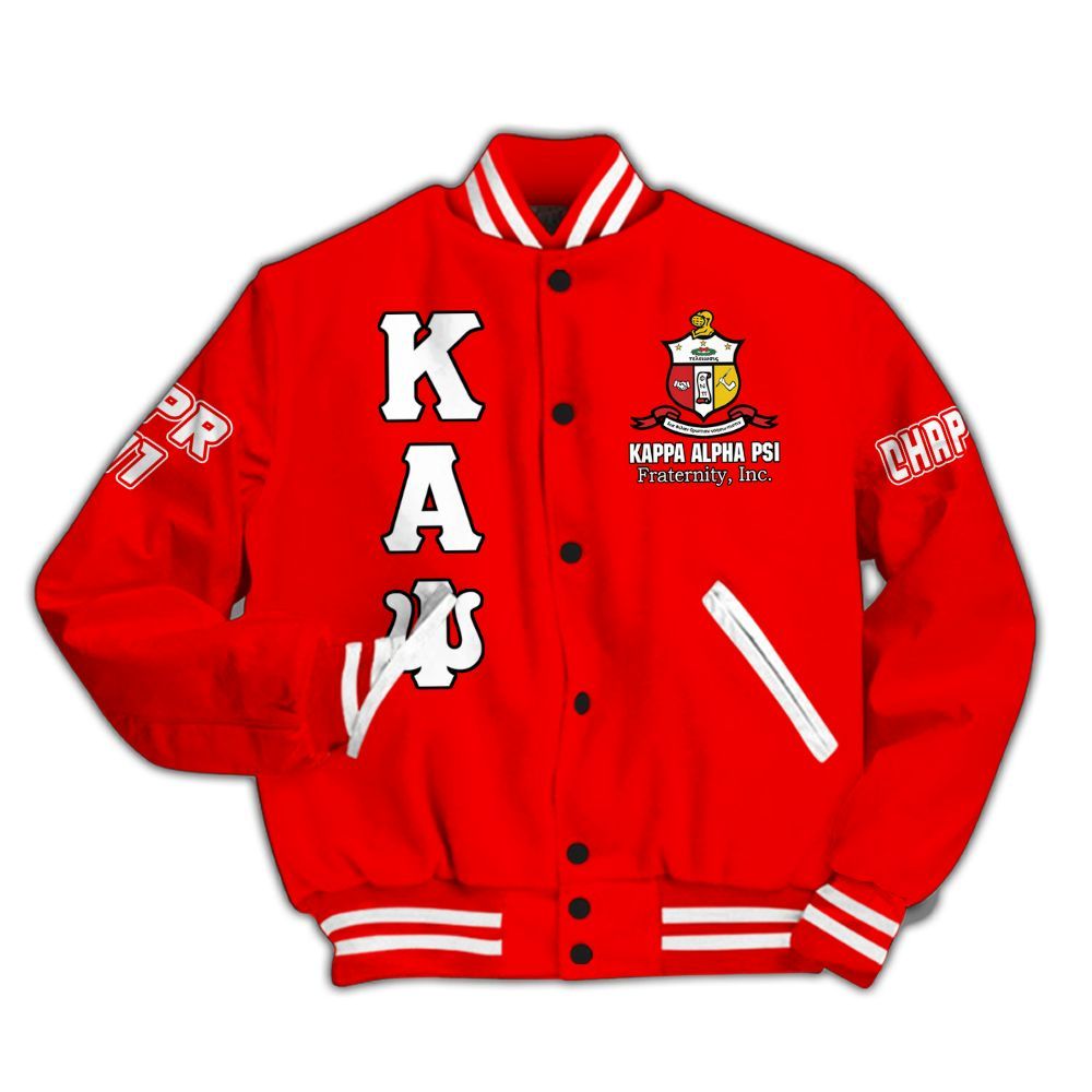 Ireishprint ΚΑΨ Custom Chapter Varsity Jacket, Personalized Nupe Varsity Jacket ΚΑΨ Fraternity Jacket