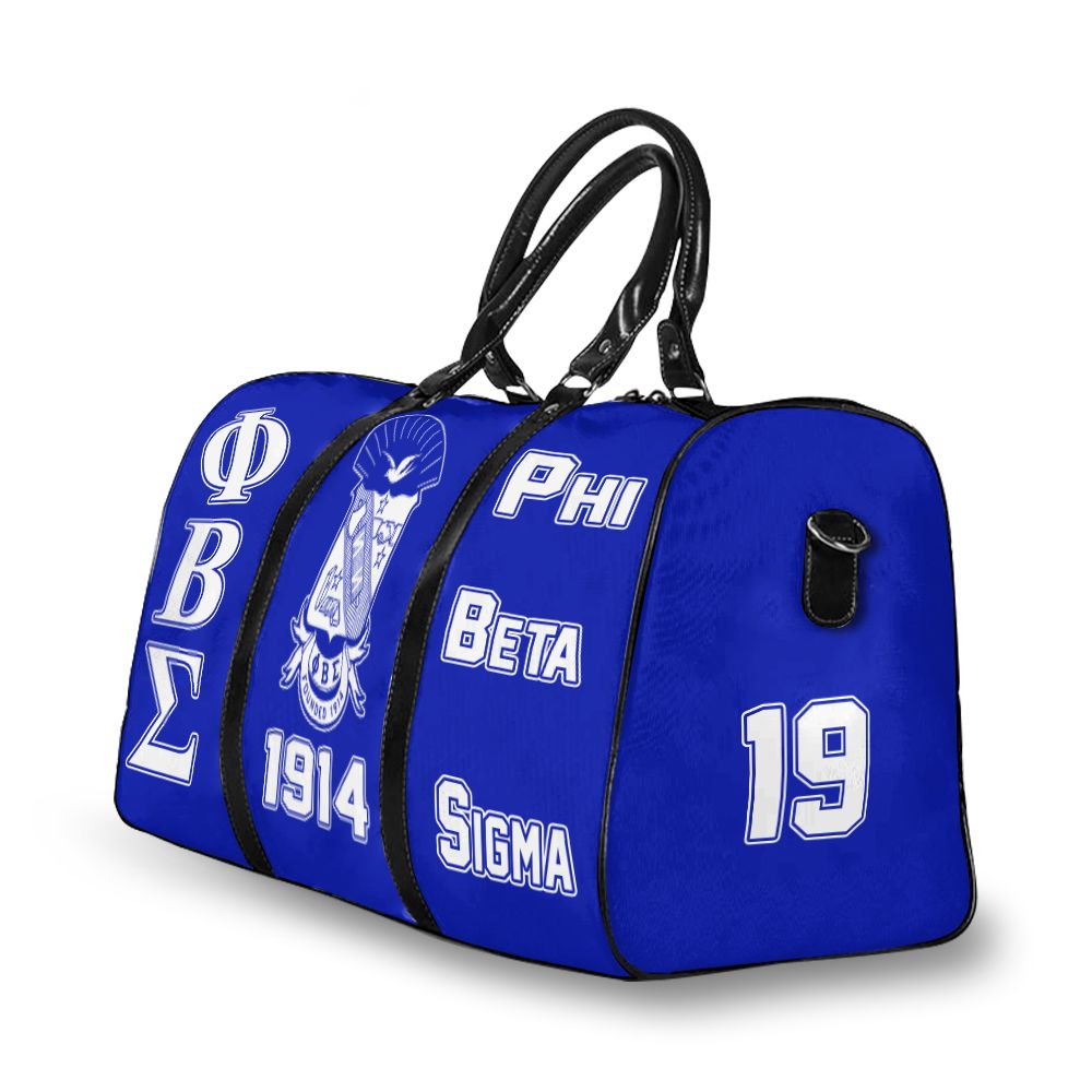 Ireishprint Phi Beta Sigma Travel Bag, Royal Blue Phi Beta Sigma Fraternity Bag