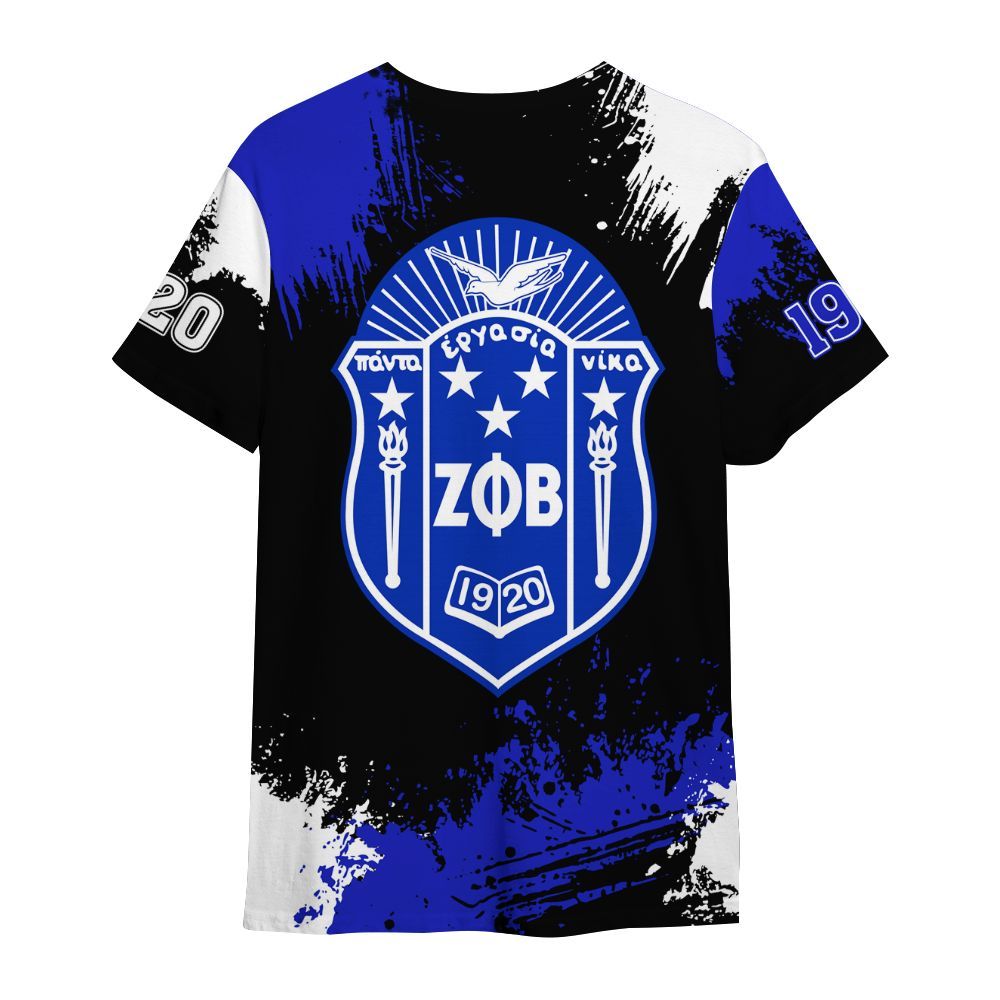Ireishprint Zeta Phi Beta Shirt, Brush Style Zeta Phi Beta Z Phi B Since 1920 Sorority All Over Print Shirt