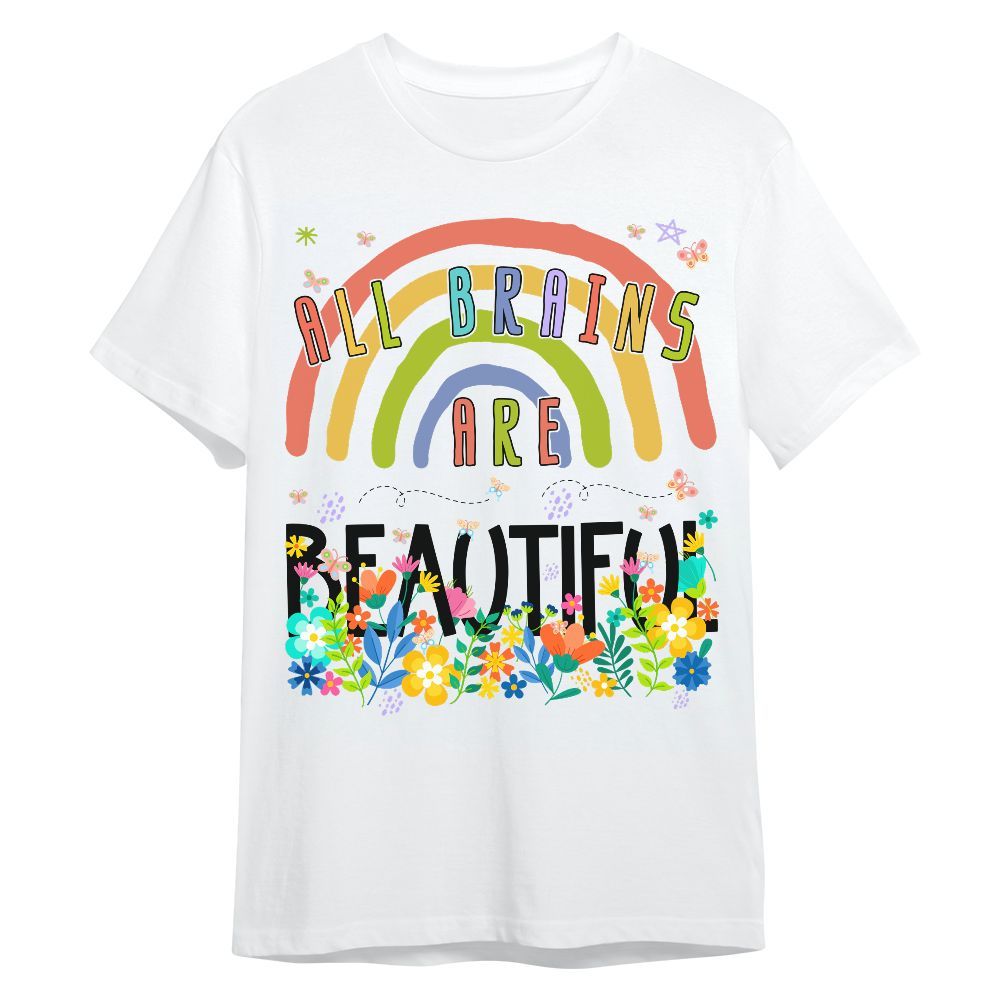 Amare Box All Brains Are Beautiful Autism Awareness Shirt, Neurodiversity SPED Team Language Therapist Unisex Shirt