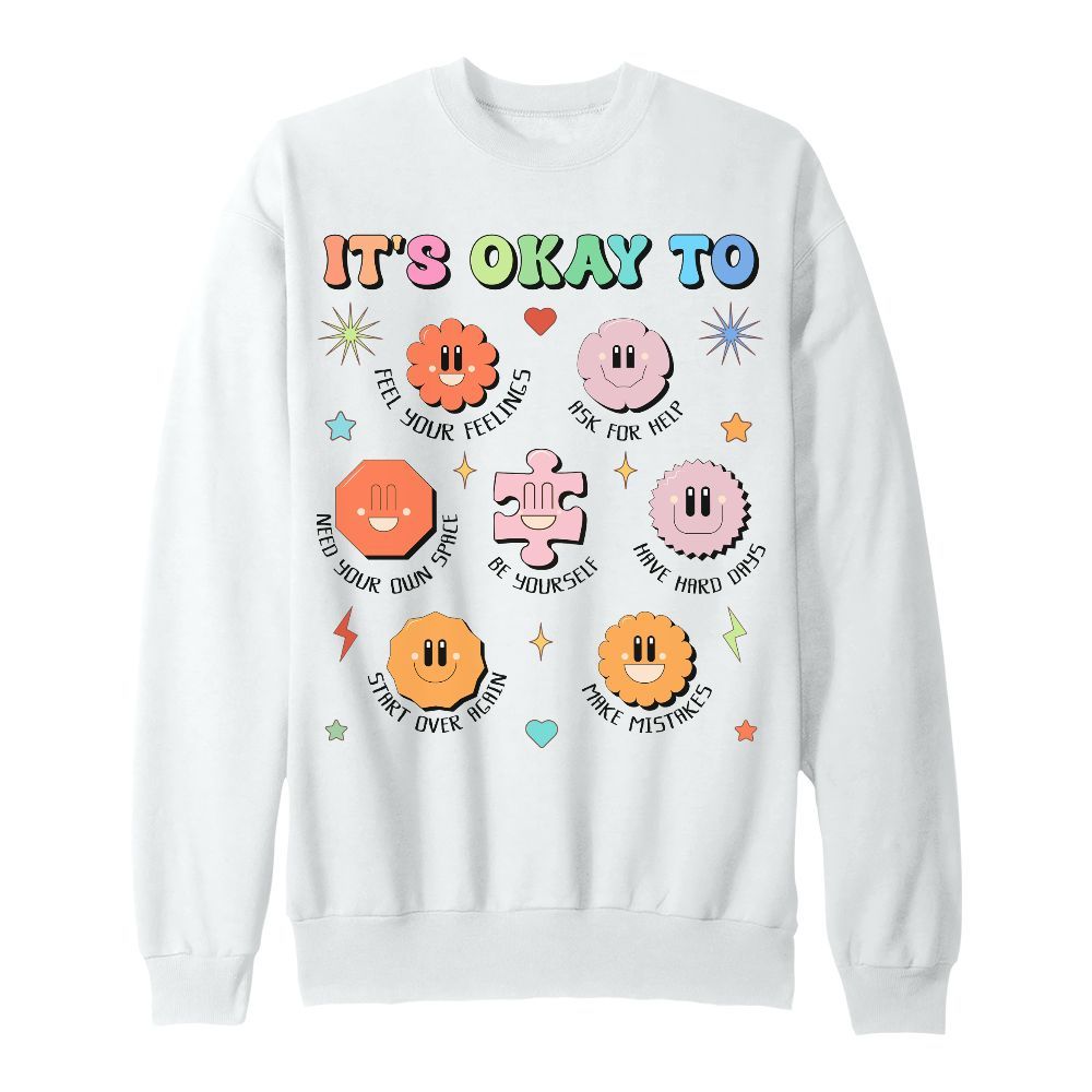 Amare Box It's Okay To Autism Awareness Shirt, Neurodiversity SPED Team Therapist Unisex Sweatshirt