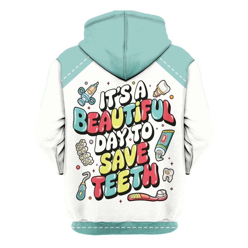 Amare Box Dental Shirt, Day To Save Teeth, Dential Assistant, Dental Hygienist, Dental Office, Custom Name Gift Shirt For Dentist Unisex Hoodie