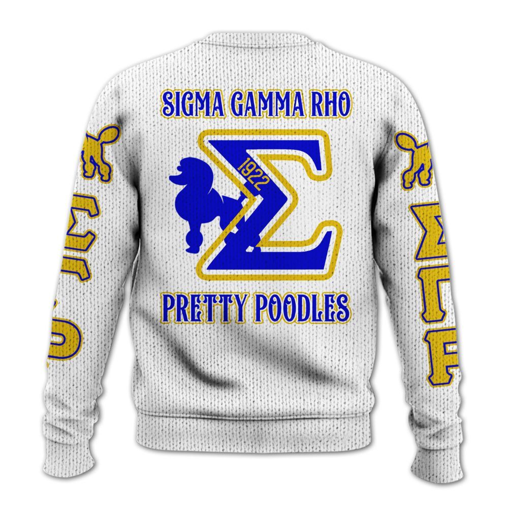 Ireishprint Sigma Gamma Rho Shirt, Pretty Poodles 1922 Sigma Gamma Rho Sorority Knitted Sweater
