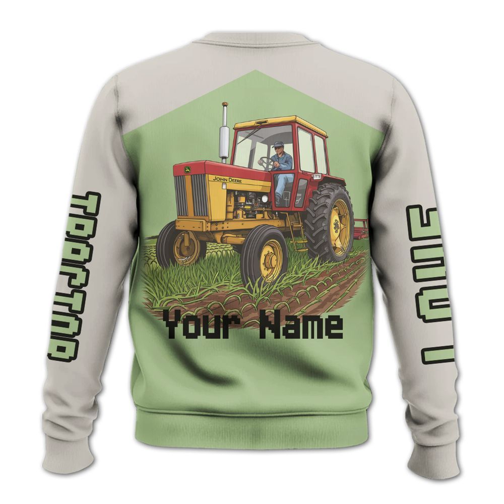 Amare Box Farm Tractor Shirt, Tractor Pulling Is My Therapy, Custom Name, Tractor Clipart, Love Tractor, Vintage Tractor, Gift For Farm Lover Knitted Sweater