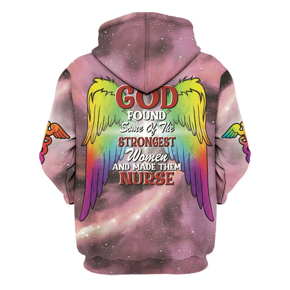 Amare Box Nurse Shirt, God Found Strongest Women Made Them Nurse, Custom Name Shirt, Black Nurse, Nurse Clipart, Gift For Nurse Unisex Hoodie