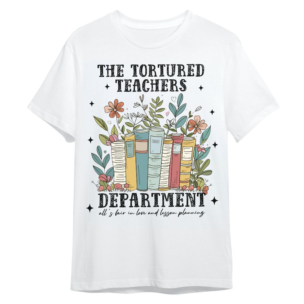 Amare Box The Tortured Teachers Shirt, Department Funny Teacher Retro, Teacher Trendy Graphic Unisex Shirt