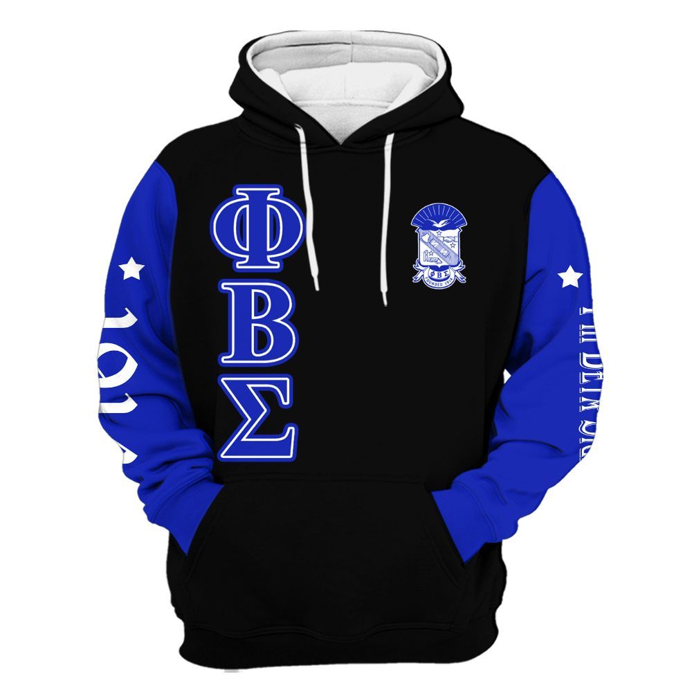 Ireishprint Phi Beta Sigma Shirt, Three Stars Black Shirt Phi Beta Sigma Fraternity Hoodie