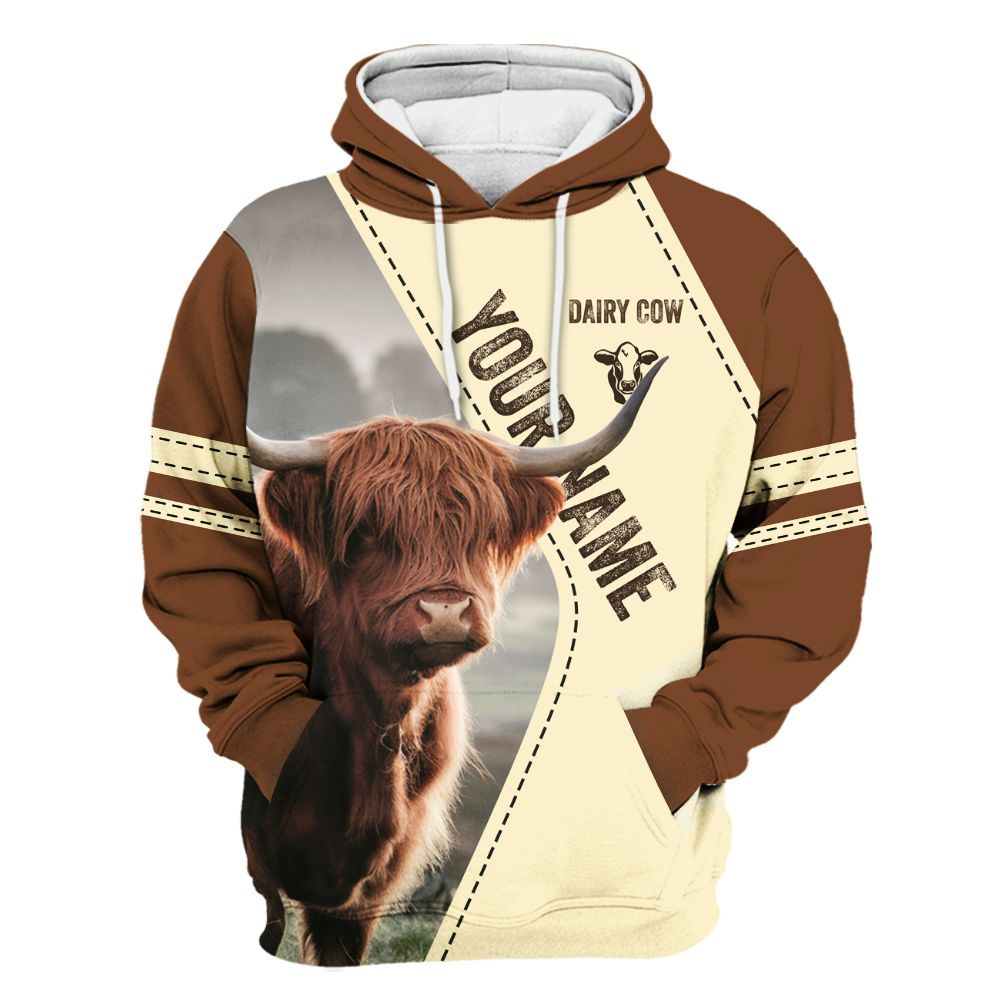 Amare Box Cow Farm Shirt, Highland Cow's Farm, Cute Cow, Farm Cow, Cow Shirt, Farm Shirt, Cow Lover, Custom Name Gift Shirt For Farmer Unisex Hoodie