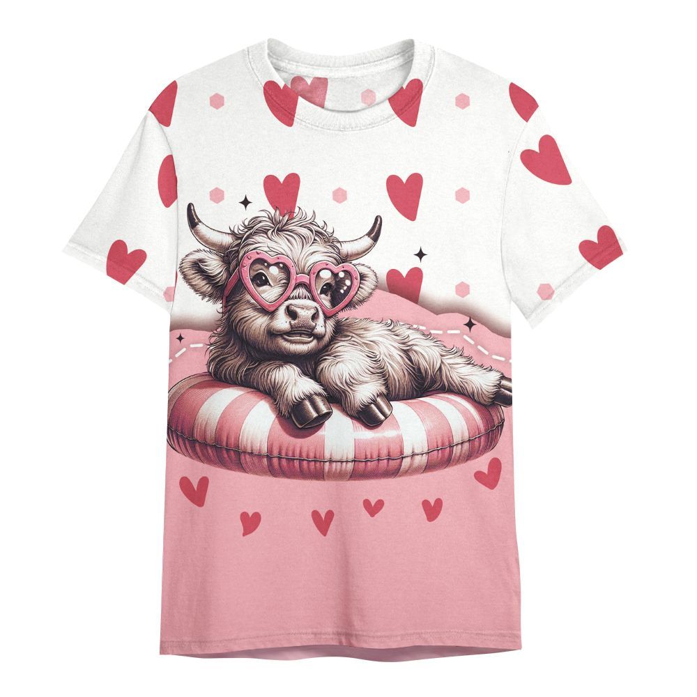 Amare Box Cow Farm Shirt, Cute Cow, Valentine Cow, Funny Cow, Dairy Cattle, Cow Girl, Cow Shirt, Valentine Shirt Gift For Cow Lover All Over Print Unisex Shirt