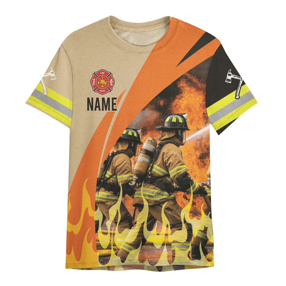 Amare Box Firefighter Shirt, Dramatic Firefighter, Rescue Heroes, Firefighter Apparel, First Responder, Custom Name Gift Shirt For Man All Over Print Unisex Shirt
