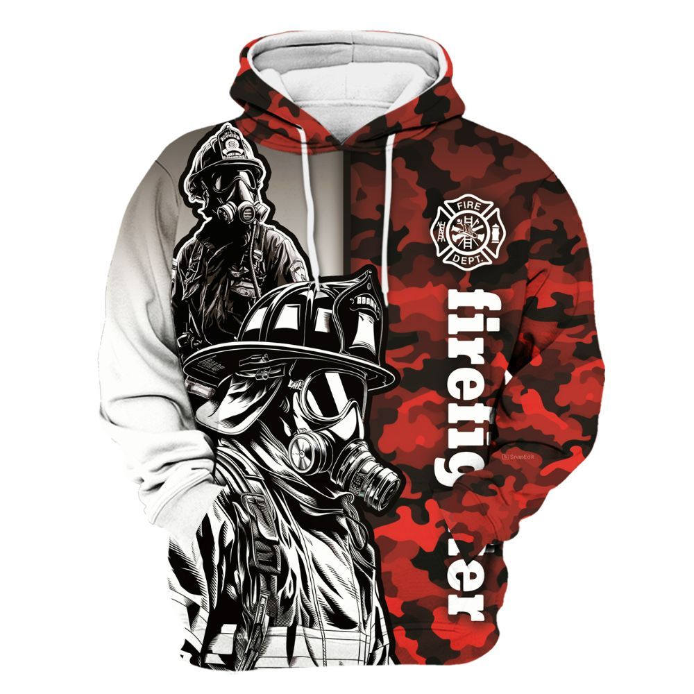 Amare Box Firefighter Shirt, Firefighter Red Camo, Military Firefighter, Firefighter Support, California Fire, Gift Shirt For Fireman Unisex Hoodie