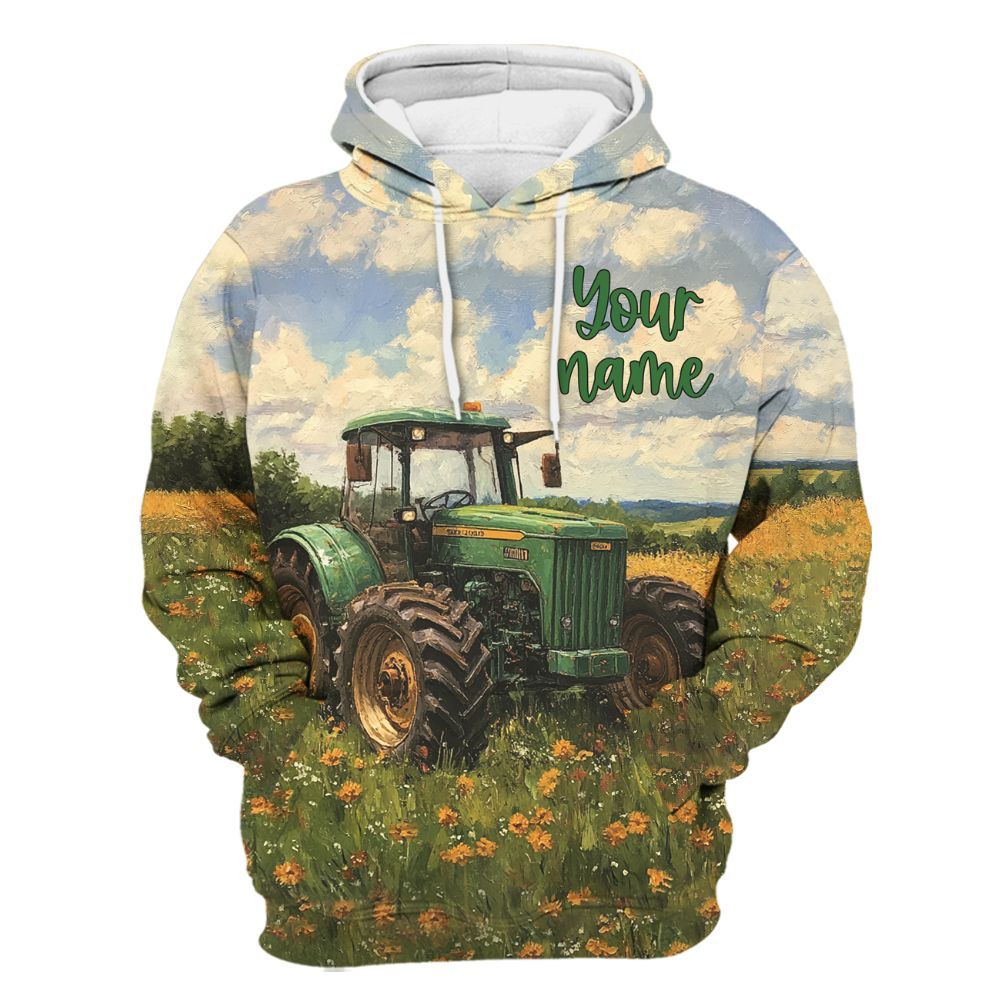 Amare Box Farm Tractor Shirt, Just A Boy Who Love Tractor, Custom Name Shirt, Tractor Clipart, Love Tractor, Vintage Tractor, Boy Tractor, Gift For Loves Farmer Unisex Hoodie