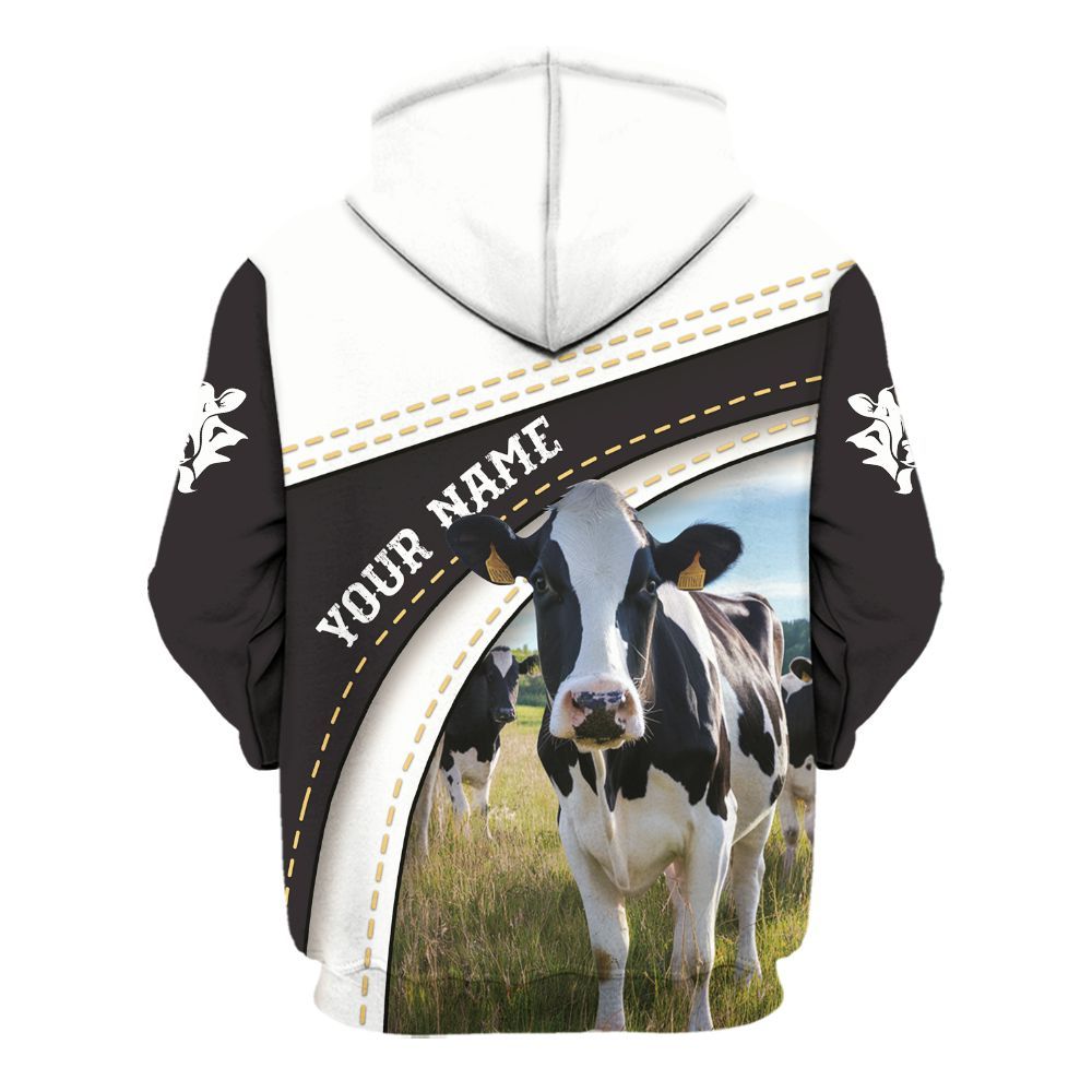 Amare Box Cow Farm Shirt, Holstein Dairy Cow On Farm, Dairy Cow, Cow Shirt, Farm Cow, Cow Lover Shirt, Custom Name Gift Shirt For Farmer Unisex Hoodie