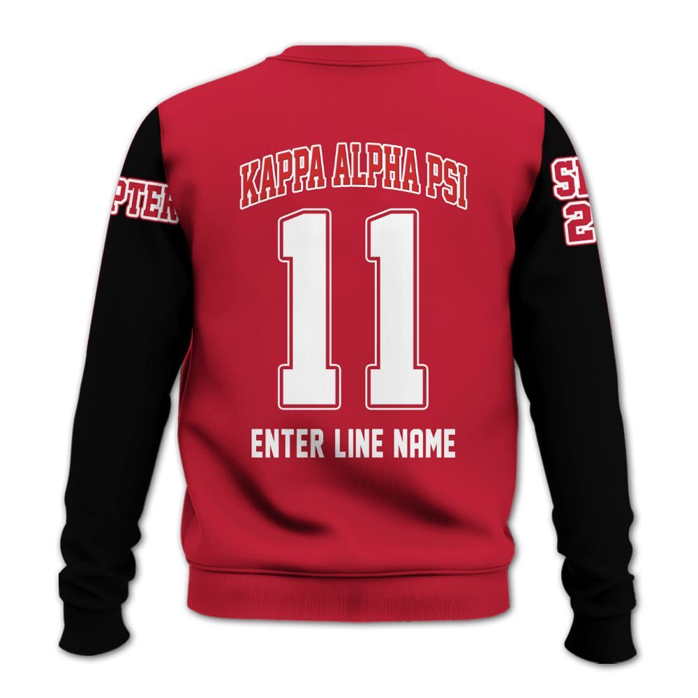 Ireishprint ΚΑΨ Custom Chapter Shirt, Personalized Krimson Shirt Black Sleeve ΚΑΨ 1911 Fraternity Sweatshirt