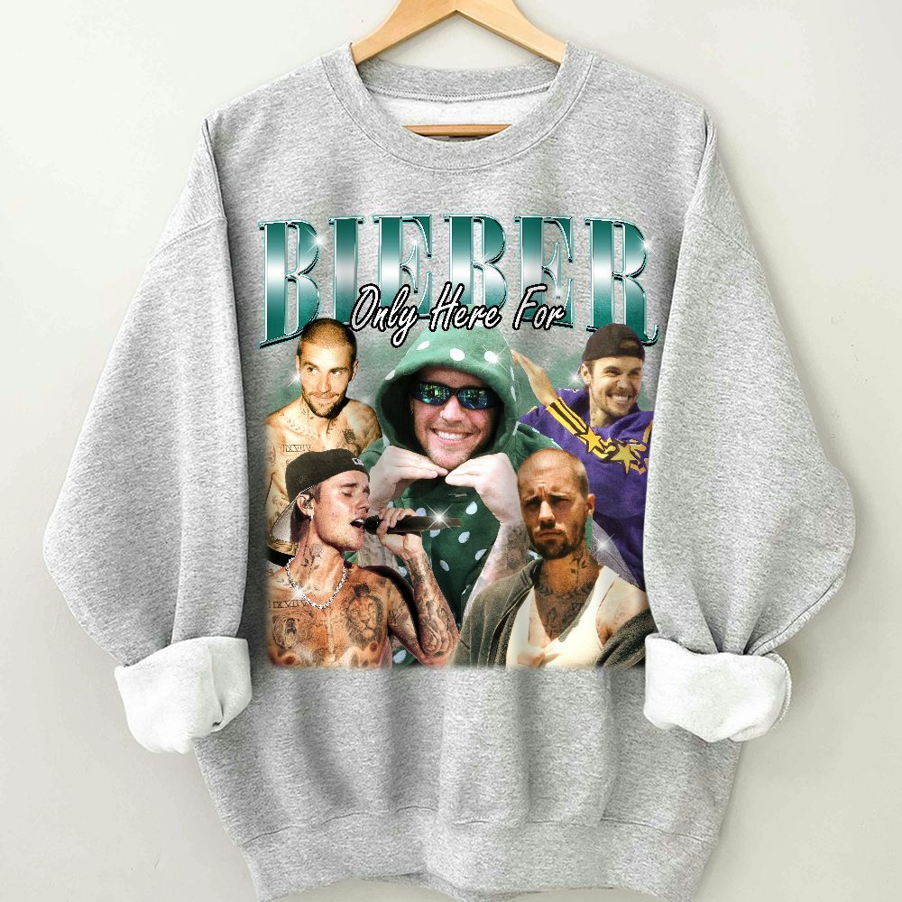 Only Here For Bieber Vintage Shirt, Vintage 90s Music Shirt, Swag Shirt, Summer Concert Bootleg Tee, Gift For Belieber