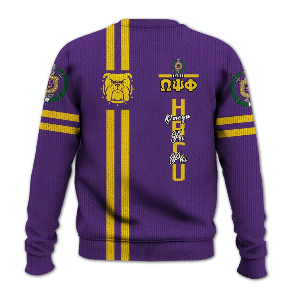 Ireishprint ΩΨΦ Shirt, HBCU Shirt ΩΨΦ Fraternity Knitted Sweater