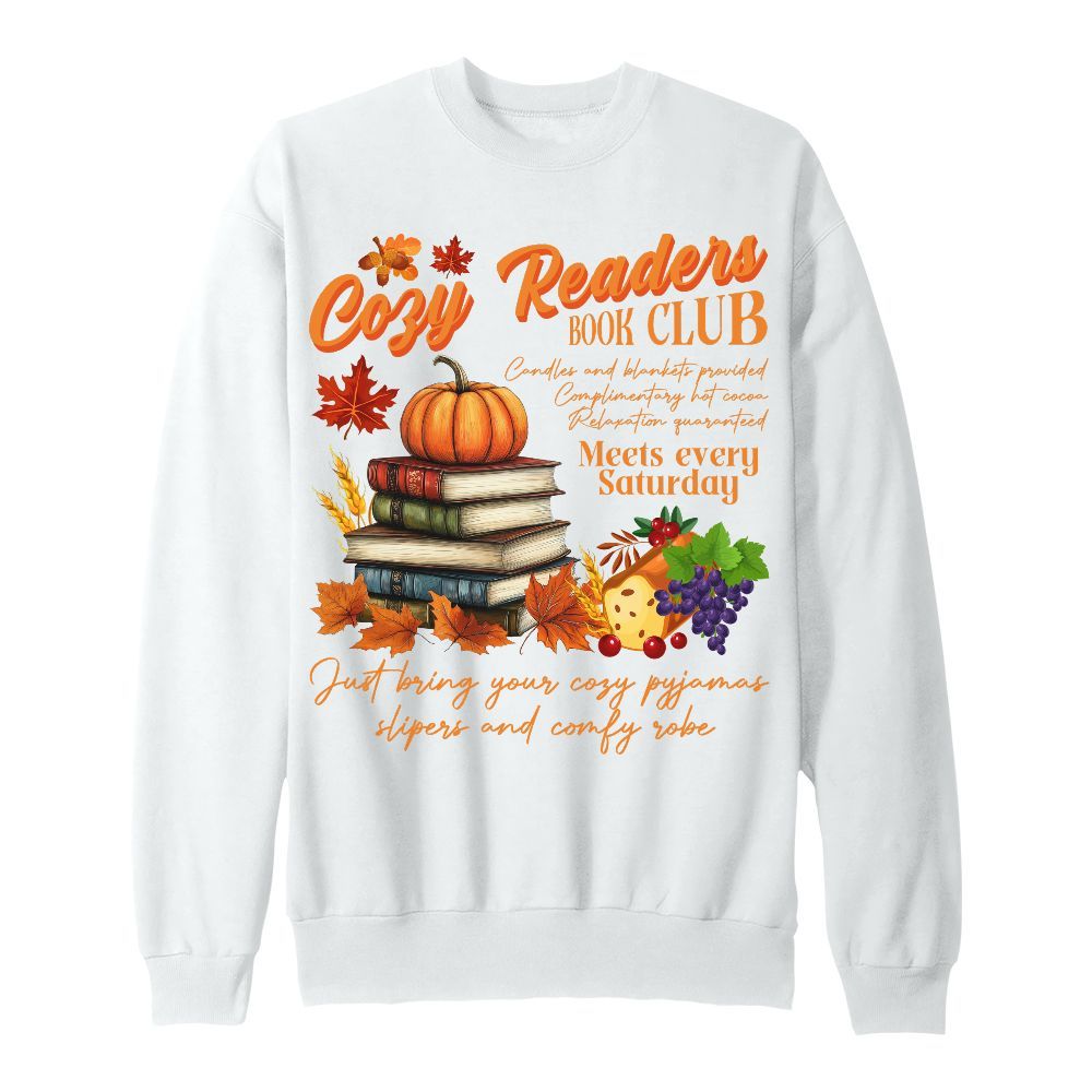 Amare Box Thanksgiving Book Shirt, Cozy Girl Book Club Autumn Fall Cozy Bookish Turkey Gift For Fan Unisex Sweatshirt