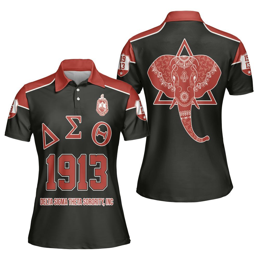Ireishprint Delta Sigma Theta Polo Shirt, Since 1913 Delta Sigma Theta Elephant Sorority Polo Shirt