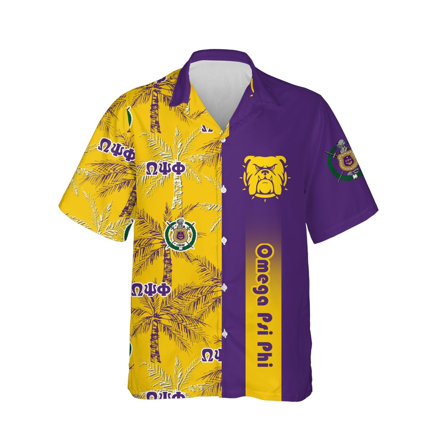 Ireishprint ΩΨΦ Hawaii Shirt, Palm Tree Hawaii Shirt ΩΨΦ Fraternity Hawaii Shirt