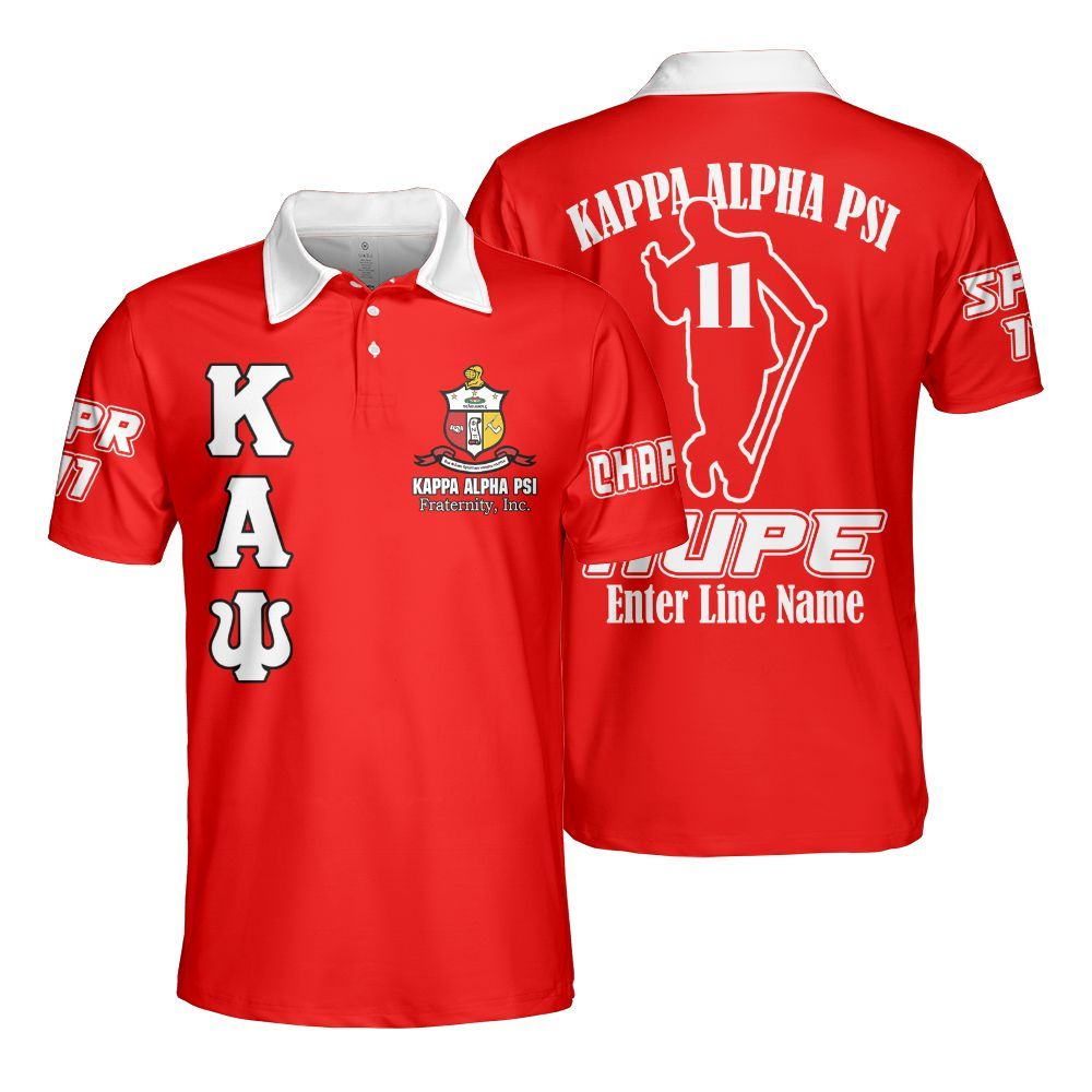 Ireishprint ΚΑΨ Custom Chapter Polo Shirt, Personalized Nupe Polo Shirt ΚΑΨ Fraternity Polo Shirt