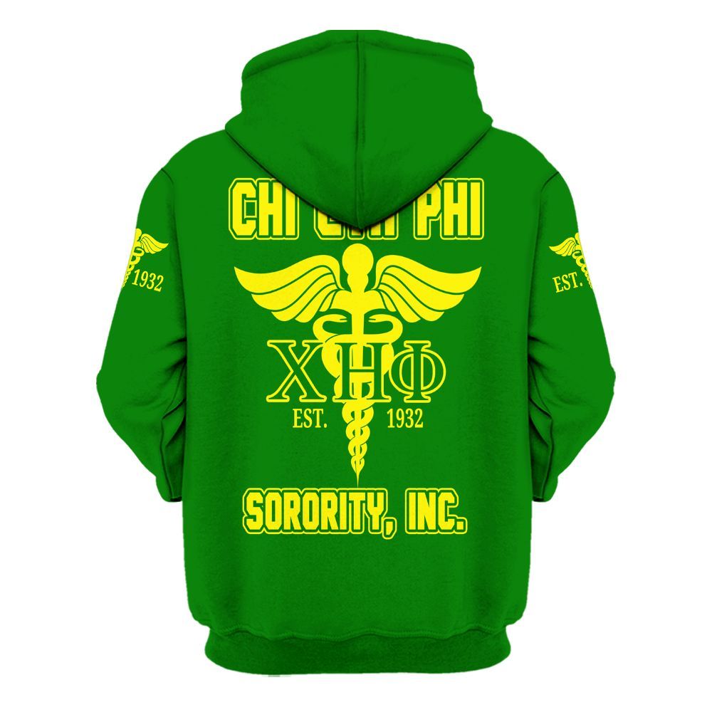 Ireishprint Chi Eta Phi Shirt, Caduceus Pea Green Shirt Chi Eta Phi Sorority Hoodie