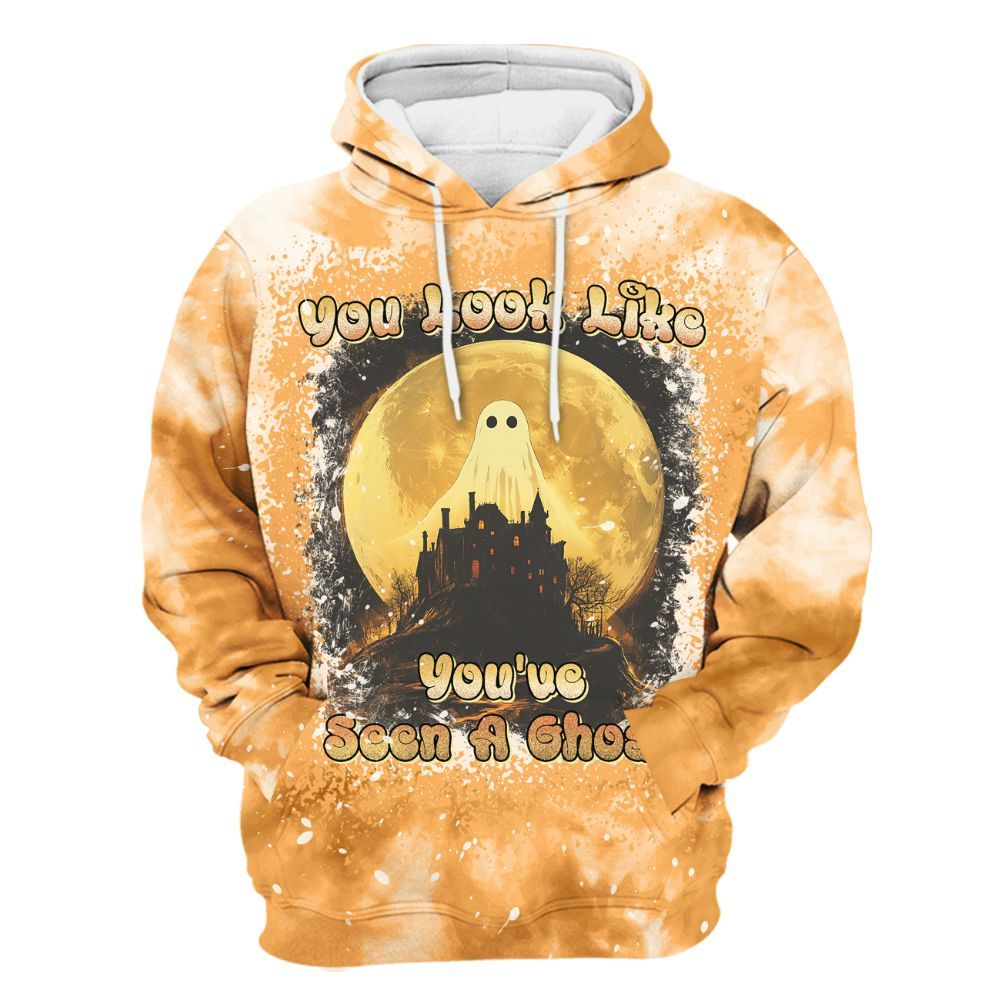 Amare Box You Look Like You've Seen A Ghost Shirt, Funny Horror Ghost Halloween Gift Unisex Hoodie