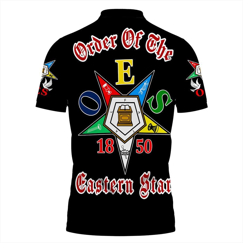 Order Of The Eastern Star Pearls Black Polo Shirt T09