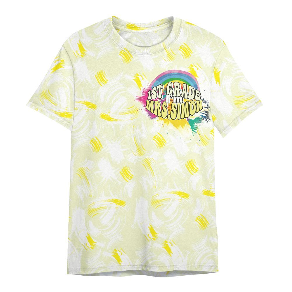 Amare Box Personalized Name 1St Grade Squad Team Of Teacher, Funny SchoolBus Unisex All Over Print Unisex Shirt