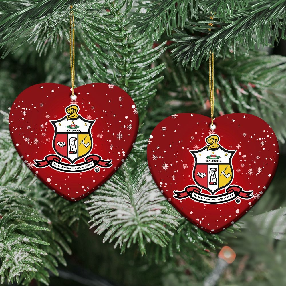 Ireishprint ΚΑΨ Ceramic Ornament, Kappa Krimson Ceramic Christmas Ornament