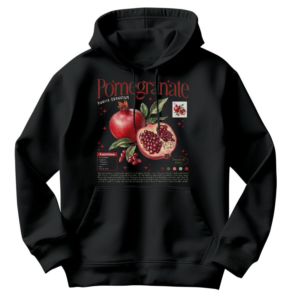 Amare Box Retro Pomegranate Shirt, Y2K Vintage Nostalgic 2000s Trendy Sweet Fruits Natural Lover Unisex Hoodie