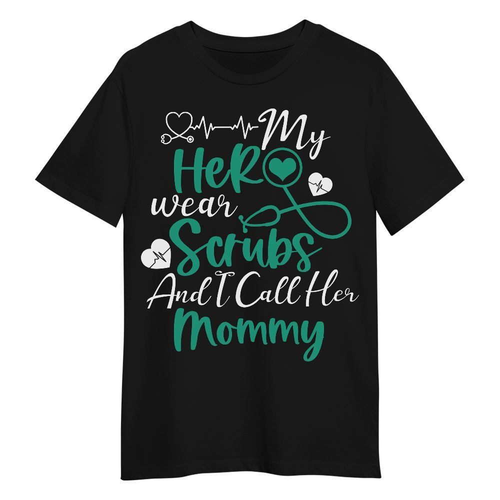 Amare Box Nurse Shirt, My Hero Wear Scrubs And I Call Her Mommy, Gifts For Mom, Gift For Nurse's Mom Unisex Shirt